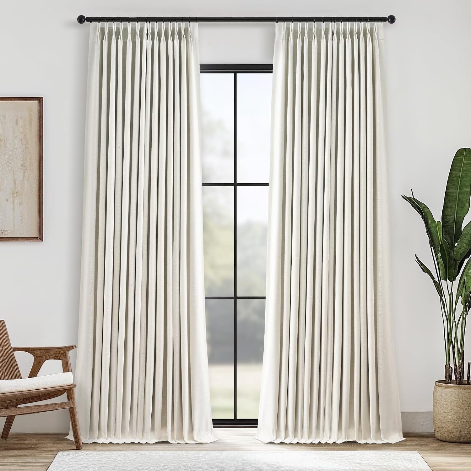 Double-panel pleated blackout curtains, sophisticated home blackout curtains
