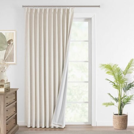 Pleated blackout single-panel curtains, modern light luxury home decor window treatment